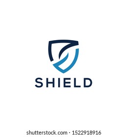 initial Letter S Shield Secure Safe modern vector logo design inspiration download 