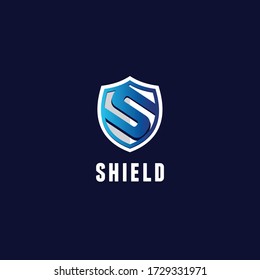 Letra inicial S Shield. vector de diseño de logotipo seguro