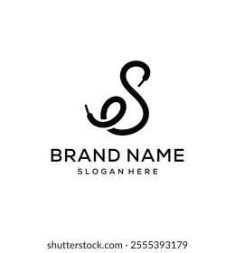 Initial letter S shoelace logo design vector template