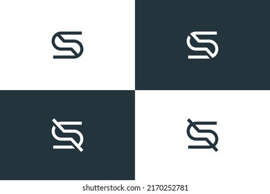Initial Letter S Simple Logo Design Vector Template