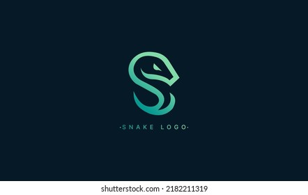 Initial Letter S Snake Logo. Usable for Business and Branding Company Logos. Flat Vector Logo Design Template Element.