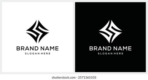 initial letter S spark logo design vector template