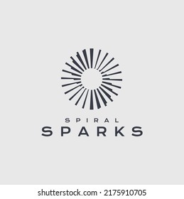 Letra inicial S con diseño de logotipo Sparks Rotation Sparkle