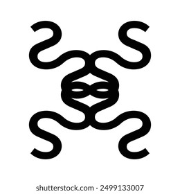 Letra inicial S S S SPattern con diseño de logotipo de línea cuadrada moderna simple