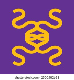 Initial Letter S S S SPattern with simple modern square line logo design