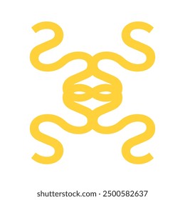 Initial Letter S S S SPattern with simple modern square line logo design
