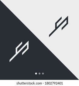 Initial letter s for spear shaped Logo Design Vector Graphic Branding Font Element.