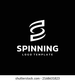 Initial Letter S for Spin Swirl Switch Swap with Vortex Spiral Tornado Twister Hurricane logo design
