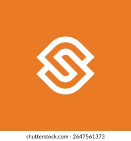 Initial Letter S SS Lines Logo design vector template