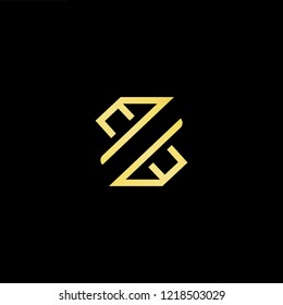 Initial letter S SS minimalist art logo, gold color on black background.