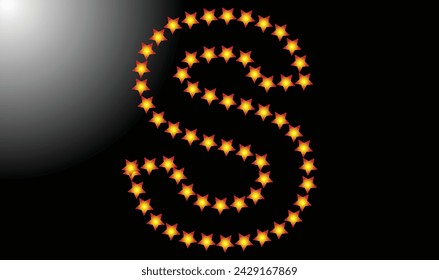 Initial letter S star logo design template vector illustration