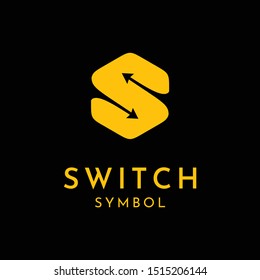 Initial Letter S Switch, Hexagon with Arrows Path Traffic Swap Exchange logo design