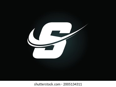 Letra inicial S con plantilla de logotipo en blanco, negro y ciego. Logotipo vectorial moderno para identidad empresarial y de empresa.