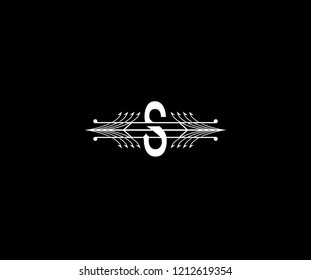 Initial Letter S Swoosh Hooks Monogram Logo