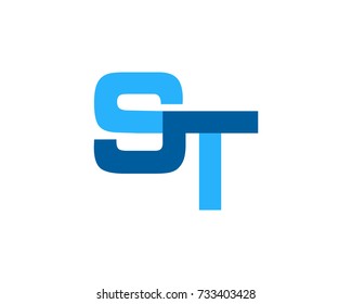 Initial Letter S T Linked Design Logo
