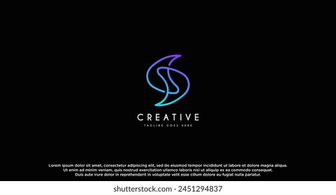 Initial Letter S Technology logo design Vector Illustration.