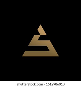 Initial Letter S Triangle Logo Design