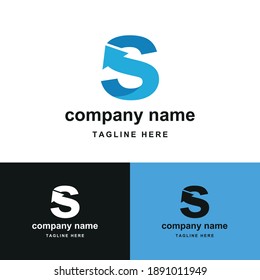 Initial Letter S With Upward Arrow For Finance, Development, Success, Training Business Logo Concept