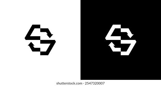 initial letter s vector logo