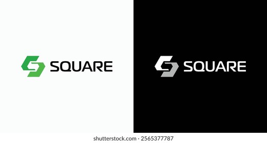 Initial letter S vector logo design with modern, simple, clean and abstract geometric style. Icon for business, sports, automotive and personal branding.