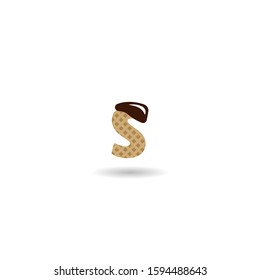 initial letter S waffle logo vector illustration design