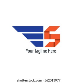 Initial Letter S With Wings Design Logo