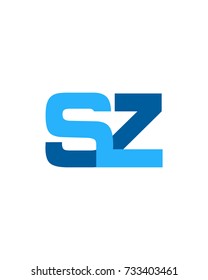 Initial Letter S Z Linked Design Logo
