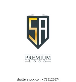 Initial Letter SA Company Design Logo Template