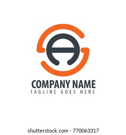 Initial Letter SA Design Logo