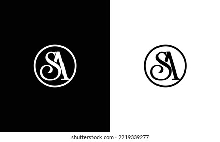 initial letter SA logo design vector illustration