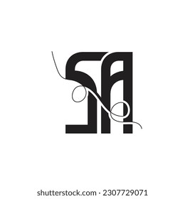 Initial letter SA logo design