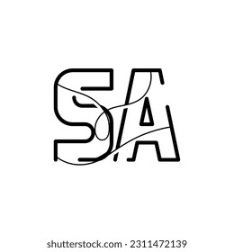 Diseño del logotipo de la carta inicial SA 