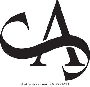 Initial letter SA logo design vector