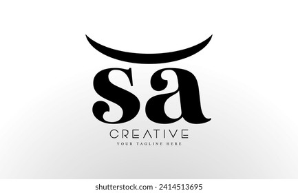 Plantilla de diseño de logotipo de SA de carta inicial