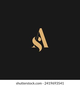 Initial Letter SA Logo Design Vektor Template, SA Letter Logo Design,
