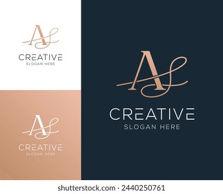 Anfangsbuchstabe SA AS Logo Design Vektor-Illustration