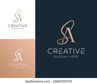 Anfangsbuchstabe SA AS Logo Design Vektor-Illustration