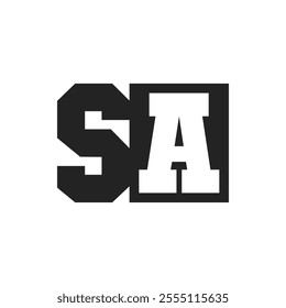 Initial Letter SA Logo Design Template. SA Logo