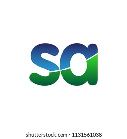 Initial Letter SA Logo Lowercase, colorful logotype Modern and Simple Logo Design.