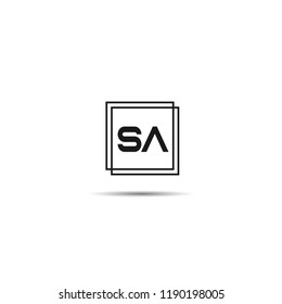 Initial Letter SA Logo Template Design