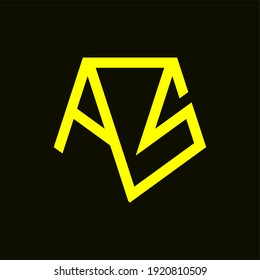 Ursprüngliche SA-Logo-Vorlage mit geometrischer pentagonaler Liniengrafik in Monogramm-Flachbildsymbol