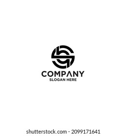 Anfangsbuchstaben SA oder AS-Logo-Vorlagendesign