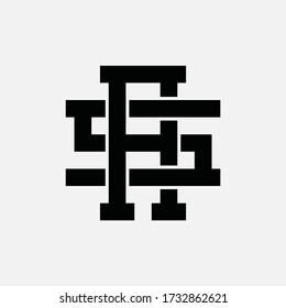 Initial letter AS and SA  overlapping, interlock, monogram logo,  black color on white background