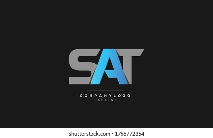 INITIAL LETTER  SAT  LOGO DESIGN