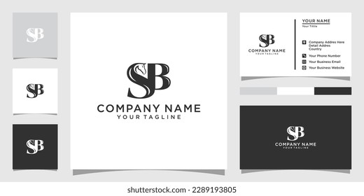 Initial letter SB or BS with horse vector logo design concept.