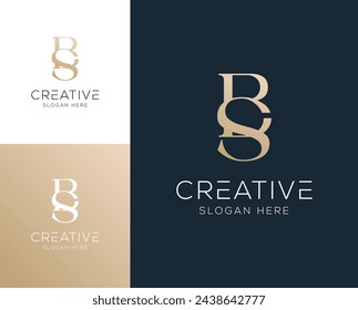 Anfangsbuchstabe SB BS Logo Design Vektor-Illustration