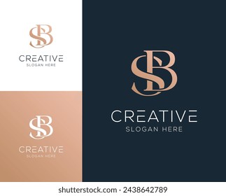 Initial letter SB BS logo design vector illustration