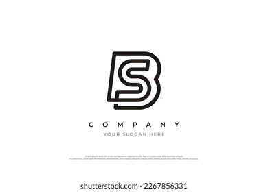 Letra inicial Vector de diseño de logotipo de monograma SB o BS