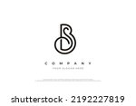 Initial Letter SB Logo or BS Monogram Logo Design Vector