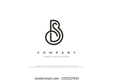 Initial Letter SB Logo or BS Monogram Logo Design Vector